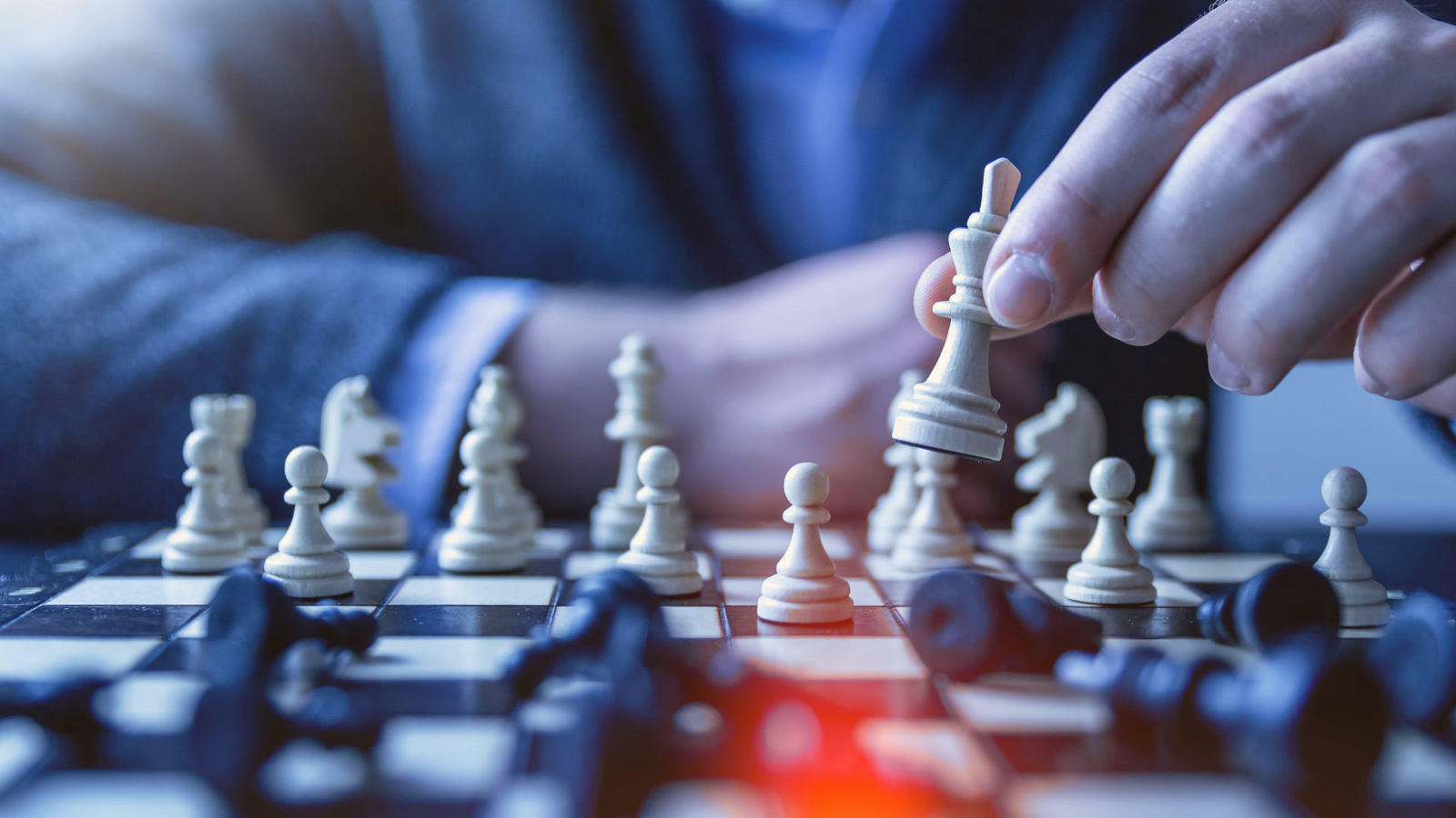 man playing chess