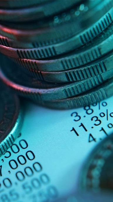 money piled on tax return