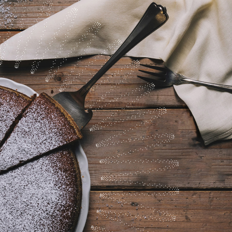 cake being sliced 