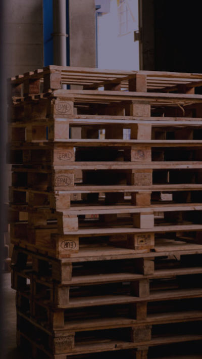 stack of wooden pallets 