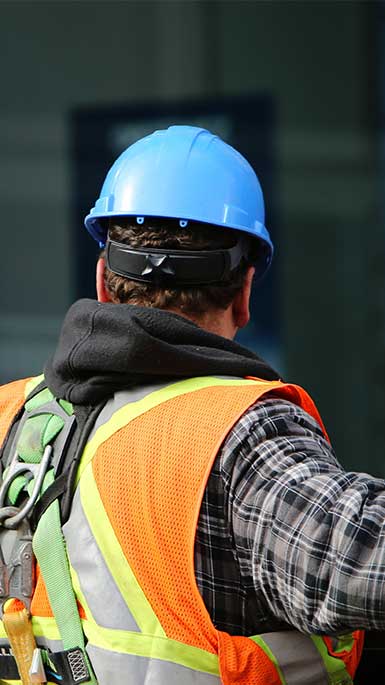 man on building site