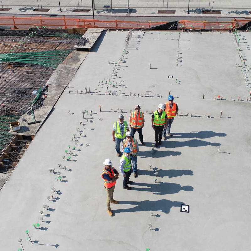 group of workers on a construction site