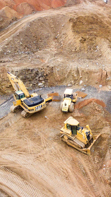 construction site diggers 