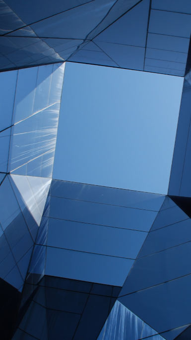 blue abstract building 