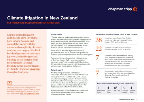 Climate litigation in New Zealand