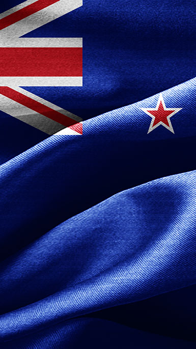 new zealand flag close up