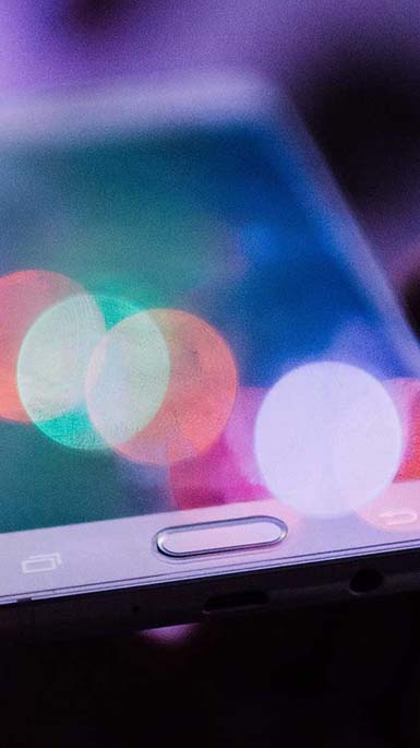 mobile phone at night