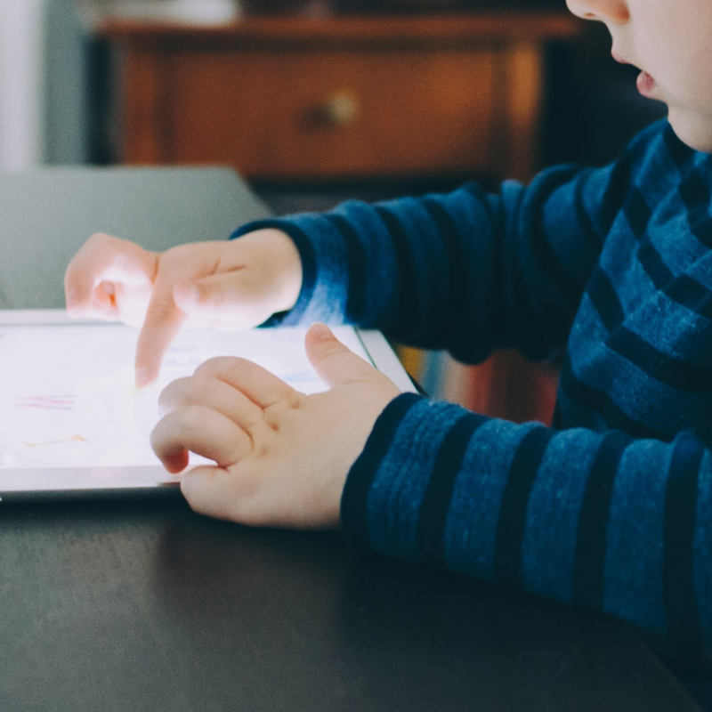 child using iPad