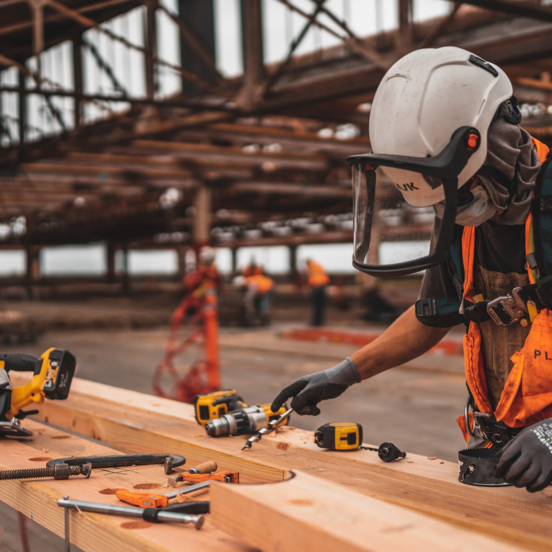 construction builder working 