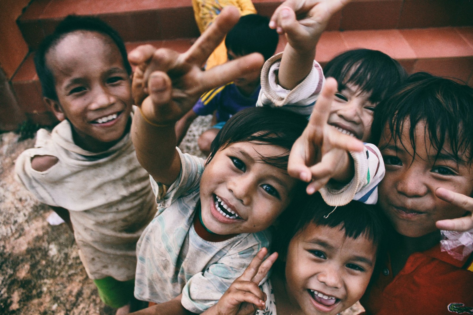 group of happy children 