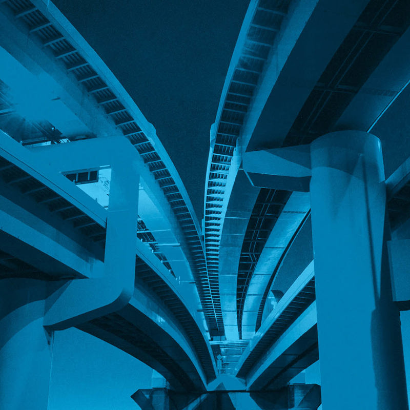 road bridges merging 