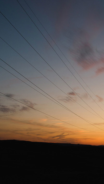 Sunset powerlines
